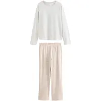 Next Pyjama camel / grijs gemêleerd