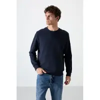 Tommy Life Heren Effen Rundhals Sweatshirt
