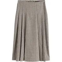 Next - Dames - Midikilt met pied-de-poulemotief - Naturel
