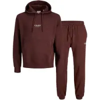 Jack & Jones Sweatshirt 'JJESOHO' bruin / wit
