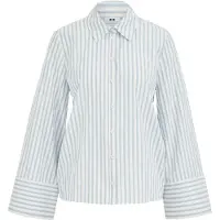 We fashion Blouse lichtblauw / zwart / wit