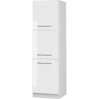 Vicco Hoge kast Fame-Line, Wit Hoogglans/Wit, 60 cm