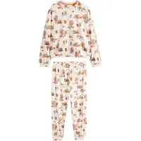 Next Pyjama bruin / lichtbruin / oranje / natuurwit