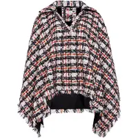 IZIA Cape 'Festival' rosa / donkerrood / zwart / wit