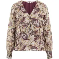 We fashion - Dames blouse met ruches en print - Regular fit - Multikleur - Maat: XS