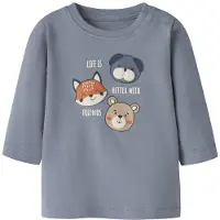Name it Shirt 'NBMNollo' saffier / duifblauw / cappuccino / natuurwit