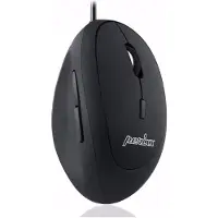 Perixx Perimice-519 Ergonomische muis USB Optisch Zwart 6 Toetsen 1600 dpi Ergonomisch