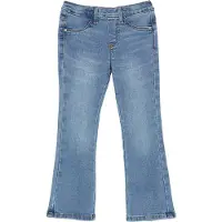 s.Oliver flared jeans - middelblauw Meisjes Denim Effen - maat 104
