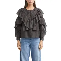 Comma Blouse donkerbruin