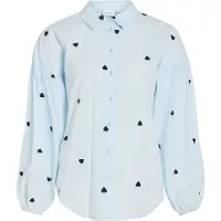Vila Blouse 'VISTEF' pastelblauw / zwart