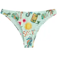 Next Bikinibroek lichtblauw / mintgroen / oranje / magenta