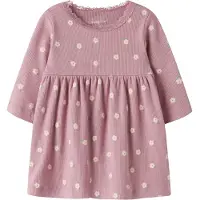 Name it Jurk 'NBFLAUREL' crème / groen / mauve