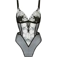 Hunkemoller Body 'Lindi' zwart / wit