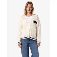 Noisy May Gebreid vest 'NMCHARLIE' crème / zwart