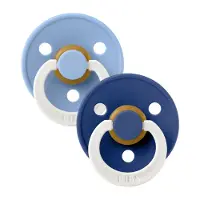 BIBS - Pacifier Colour 2 PACK - Sky Blue GLOW/Cornflower GLOW - Size 2