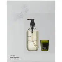 Meraki geschenkset handzeep en geurkaars Winter Whisp, Winter Woods