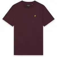 Lyle & Scott T-shirt - donkerrood Jongens Stretchkatoen Ronde hals Effen - maat 140