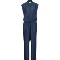 Cecil Dames Jumpsuit met Wide Leg pijpen in denimlook - Blauw - XL
