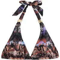 Next - Dames - Driehoekige bikinitop met metalen details - Bruin