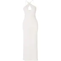 Trendyol TRENDYOLMİLLA Dames Ecru Ajour Maxi Mouwloos Strandkleding Bodycon Jurken