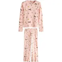 Next Pyjama beige / lavendel / oudroze / zwart