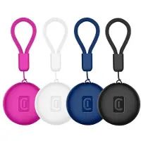 Cellularline Tracy Tag Dual, multipack van 4 stuks, universeel, tracker, meerkleurig, stofbestendig, waterbestendig, IP67, compatibel met Apple's "Find My" app en Google's "Find Hub" app