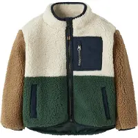 Name It Mini Fleece jas 'NMMMACEY' lichtbeige / bruin / groen