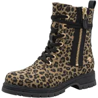 Marco Tozzi Damenschuhe Schnürstiefel Beige Freizeit