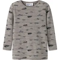 Name It Mini Shirt 'NMMWANG' saffier / donkerbruin / greige / zwart