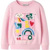 Name it Sweatshirt 'NMFLUKA' geel / spar / rosa / rood