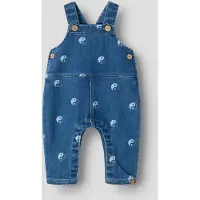 Lil´ Atelier Print Denim Tuinbroek 62 EU Jongens