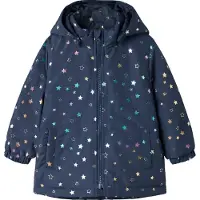 Name It Mini Winterjas 'NMFMaxi' navy / azuur / goud / lavendel