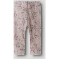 Name it BABY slim gebloemde legging met wol Paars Bloemen - maat 56