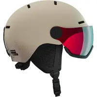 Salomon - Kinder skihelmen - Orka Visor Rainy Day voor Unisex - Kindermaat M - Beige
