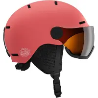 Salomon - Kinder skihelmen - Orka Visor Sun Kissed Coral voor Unisex - Kindermaat 49-53 cm - Roze