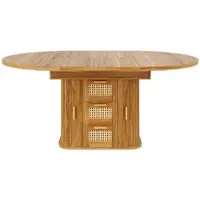 STILVORA Eettafel - Uitschuifbaar Met Opberglades - Voor Eetkamer En Keuken - MDF En Metaal - 118-158x118x77,1 Cm - Eiken