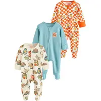 Next - Jongens - Set van 3 babypyjama's - Blauw