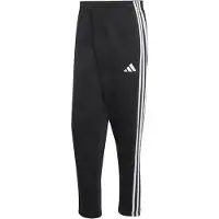 Adidas Essentials 3 Stripes Fleece Tapered Open Hem Joggers