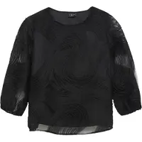 s.Oliver Black Label Regular fit blouse met lange mouwen met structuurpatroon
