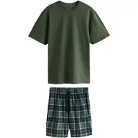 Next Pyjama kort navy / lichtblauw / spar / wit