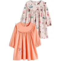 Next Nachthemd 'Mouse' beige / oranje / pink