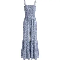 Faina Jumpsuit duifblauw / wit