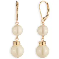 Ralph Lauren Oorbellen 'LINDELLA' goud / parelwit