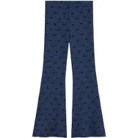 We fashion flared legging met hartjes - donkerblauw Meisjes Viscose Hartjes - maat 146