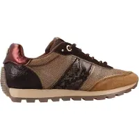 Carmela Dames Leren sneakers 164237 bruin (37), Leer, Plat, Veters, Casual 16423701-MARRON