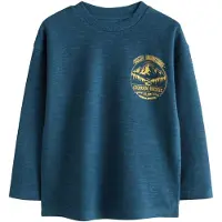 Next Shirt donkerblauw / geel