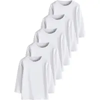 Next - Jongens - T-shirts met lange mouwen, set van 5 stuks - Wit