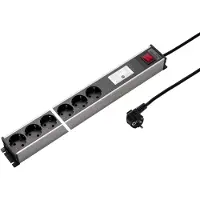 Kaiser Martin 6-voudige stekkerdoos met 3M kabel overspanningsbeveiliging (Europese Stekkerdoos) - 1135ZL6L-SW3