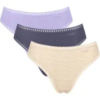 Sloggi Slip beige / donkerblauw / lila
