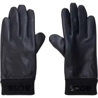 BOSS Herenschoenen Leren Handschoenen (Donkerblauw)